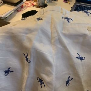 Ralph Lauren Polo White Linen Scorpion Pants